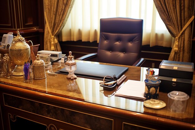 Foto configuración del escritorio del consulado de posh