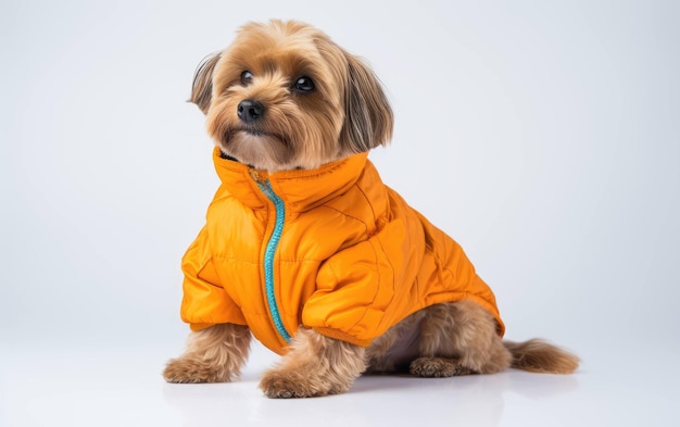 Foto confortante envoltorio de ansiedad para mascotas sobre fondo blanco