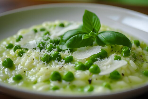 Conforto rural numa tigela Abraçar a primavera com Creamy Pea Risotto Estilo Farmcore