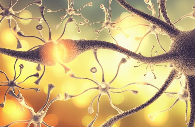 Foto conjugação de nervos neurais do cérebro humano
