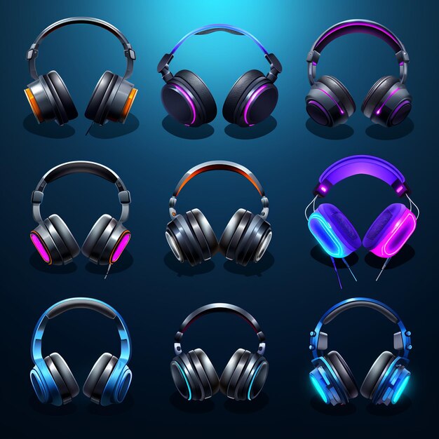 Foto conjunto de auriculares