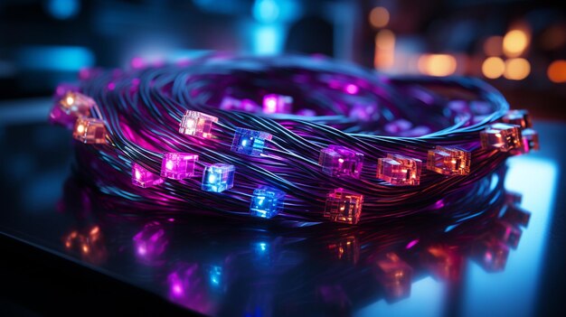 Conjunto de cables de fibra óptica Cable de fibra ótica de color generativo Ai