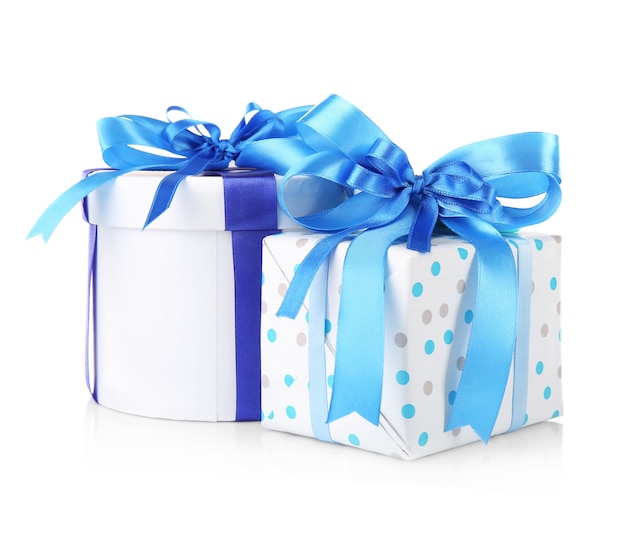 Conjunto de cajas de regalo aislado