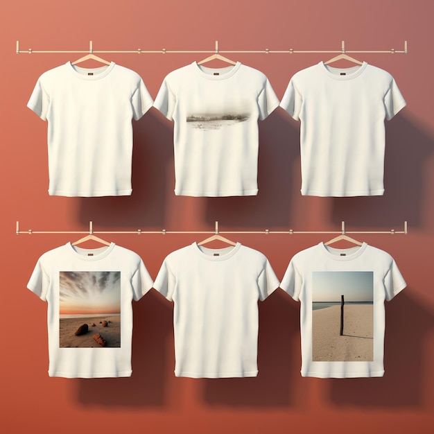 Foto conjunto de camiseta minimalista con foto gratis