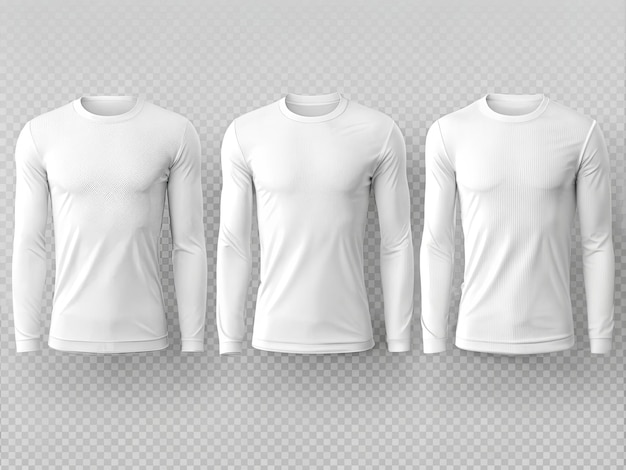 un conjunto de camisetas blancas con una camiseta blanca