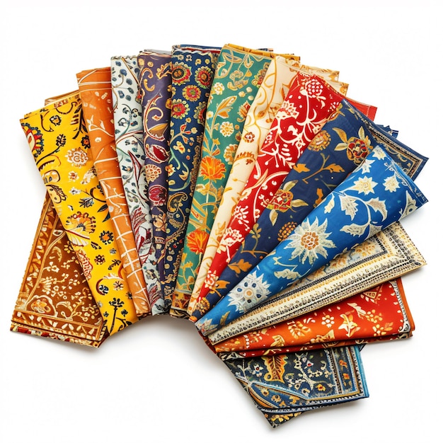 Foto conjunto de coloridas servilletas de papel de ramadán