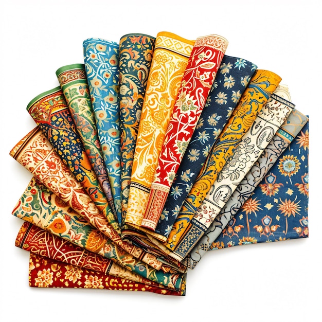 Foto conjunto de coloridas servilletas de papel de ramadán
