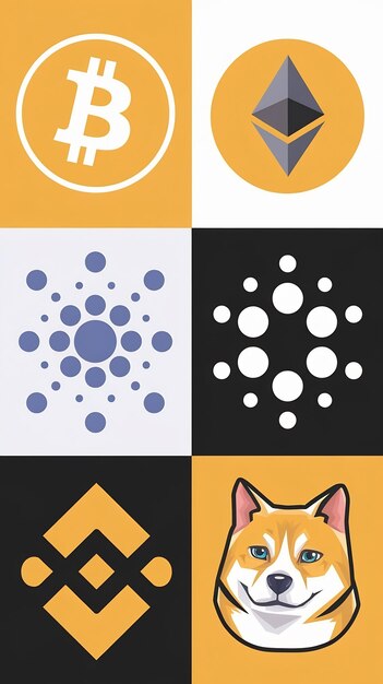 Conjunto de criptomonedas