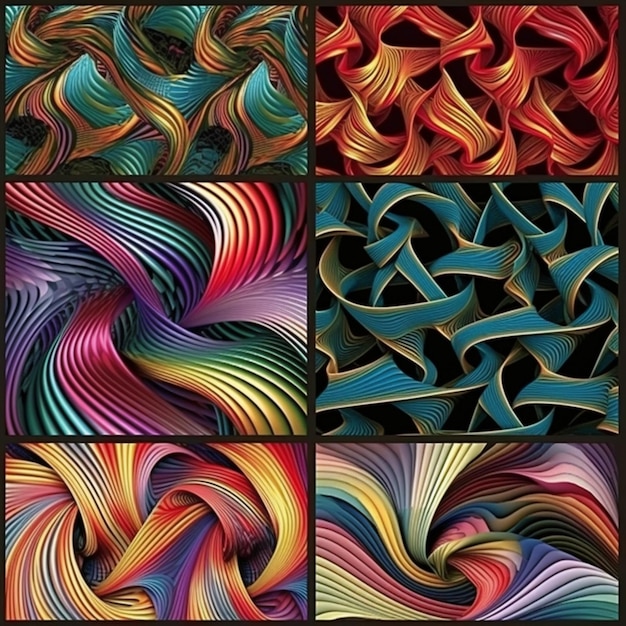 Un conjunto de cuatro líneas coloridas con la palabra arte en ellas.