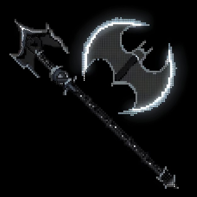 Foto conjunto de batarang pixel weapon com design de batman e símbolo de morcego e game asset tshirt concept art