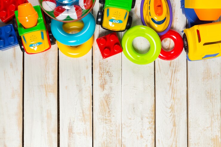 Foto conjunto de brinquedos para crianças