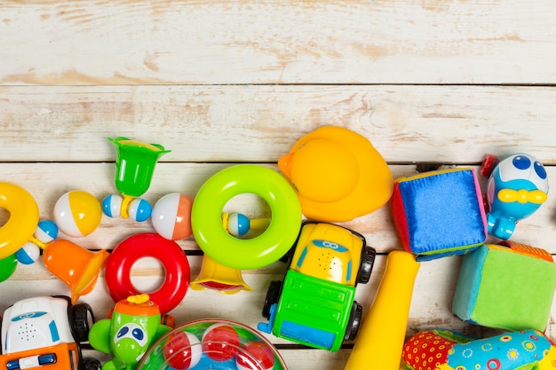 Foto conjunto de brinquedos para crianças