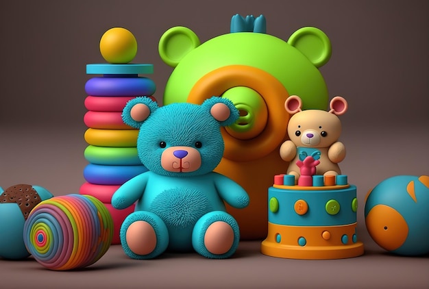 Conjunto de brinquedos vibrantes para bebês