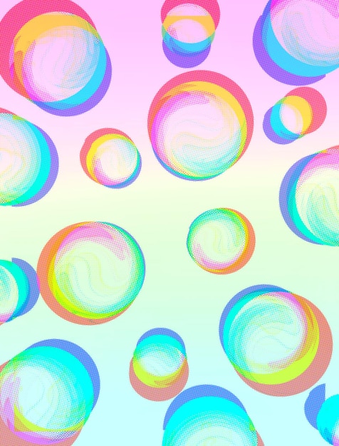 Foto conjunto de círculos coloridos