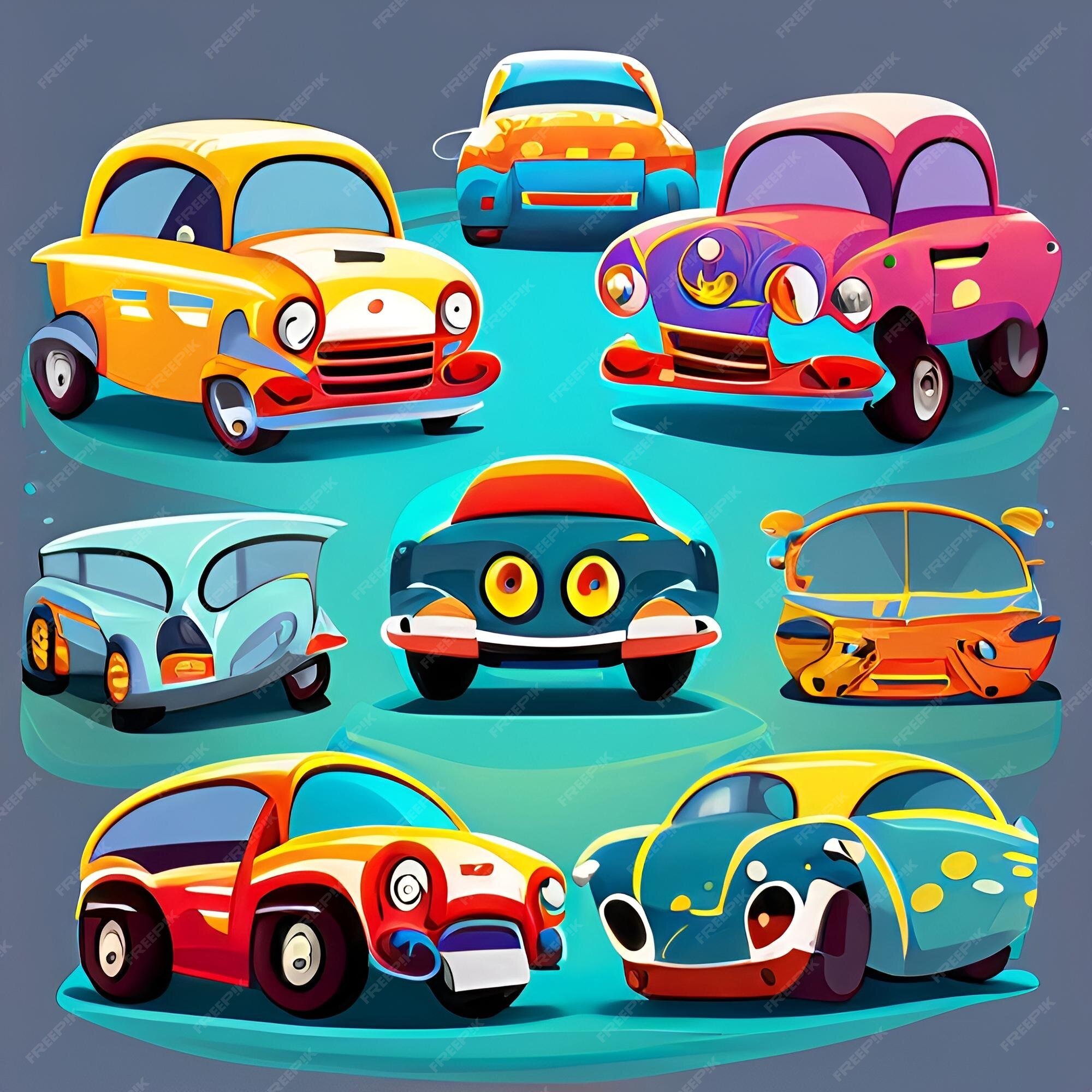 Conjunto de vetores de desenhos animados, Premium Vector #Freepik  #vector #carro