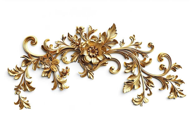 Conjunto de design de moldura de borda de luxo dourado em fundo branco ou molduras decorativas de ornamentos florais vintage