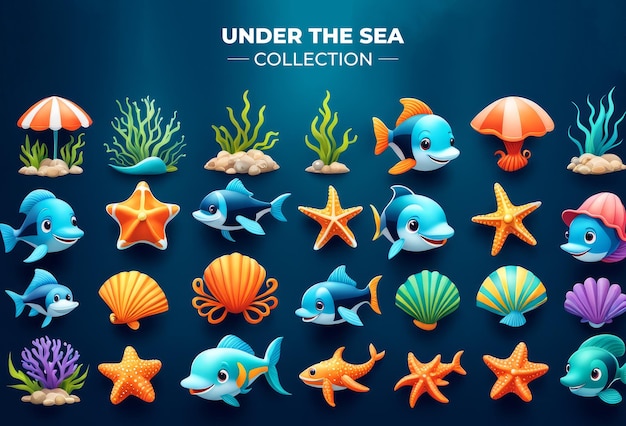 Conjunto de elementos Under the Sea