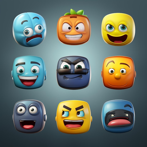 Foto conjunto de emoji