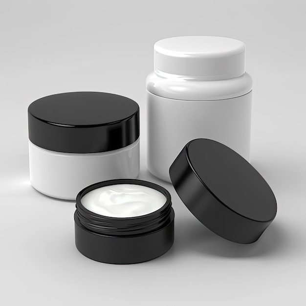 Conjunto de frascos de cosméticos