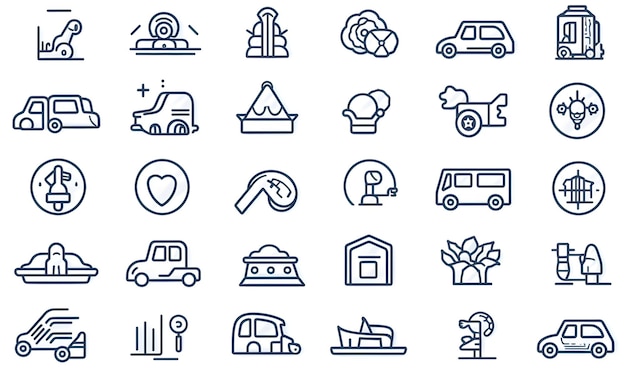 conjunto de ícones de Travel Medical Finance Concept