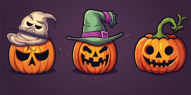 Conjunto de ilustração de Halloween