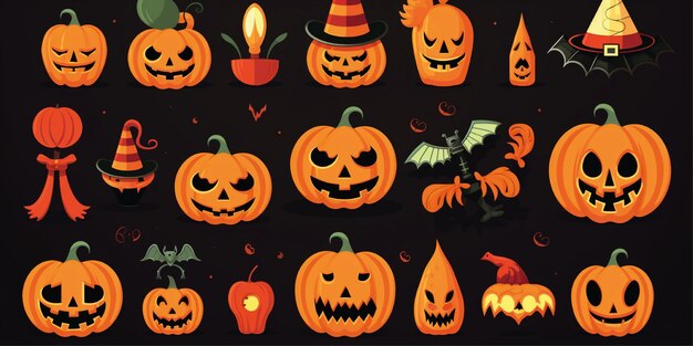 Conjunto de ilustração de Halloween