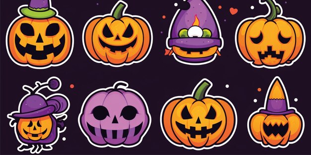 Conjunto de ilustração de Halloween