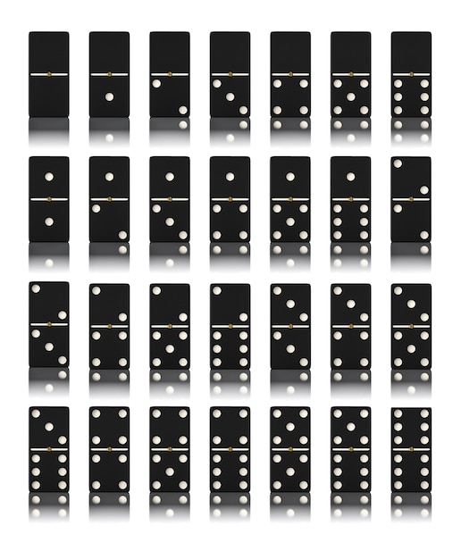 Conjunto de jogo de dominó isolado