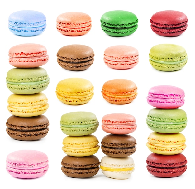 conjunto de macarons