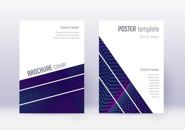 Conjunto de modelos de design de capa geométrica Neon abstract