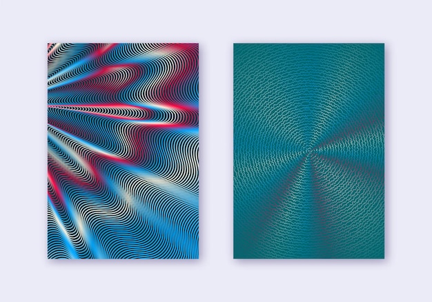 Foto conjunto de modelos de design de capa linhas abstratas modernas b