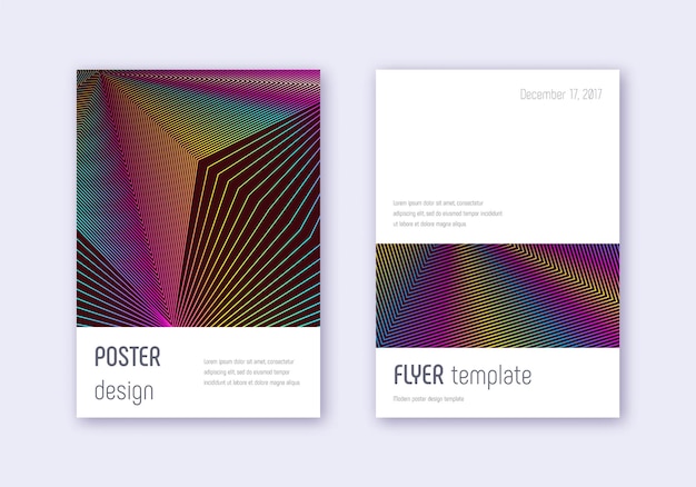 Conjunto de modelos de design de capa minimalista Rainbow ab