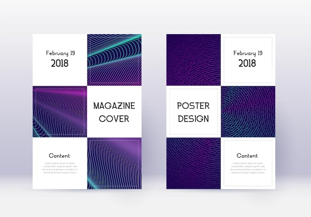 Foto conjunto de modelos de design de capas de negócios neon abstract