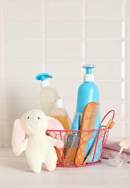 Conjunto de produtos de higiene pessoal para bebês, higiene orgânica infantil e acessórios de banho