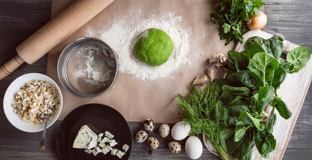 Conjunto de produtos para cozinhar