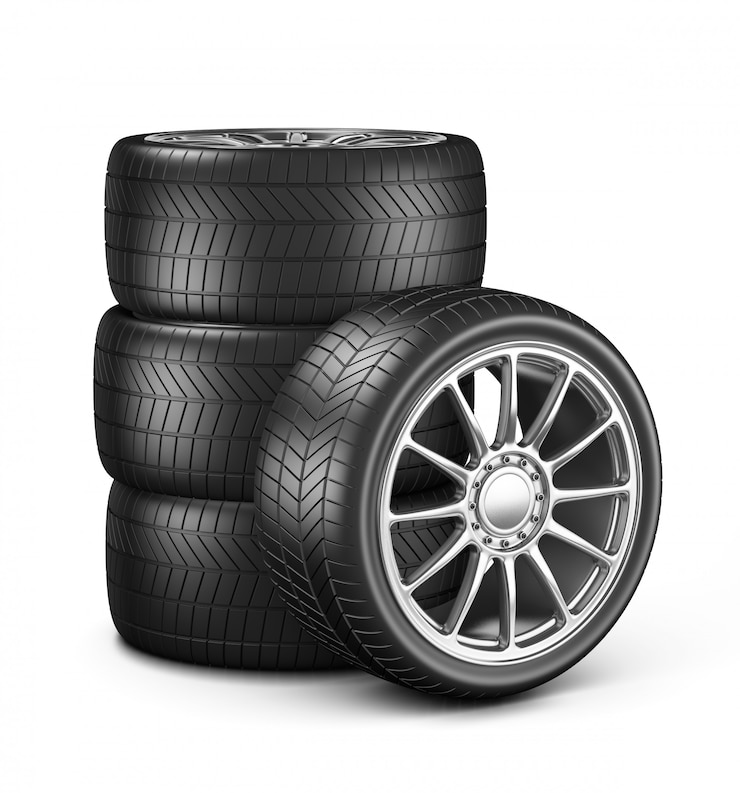 Foto conjunto de rodas de carro