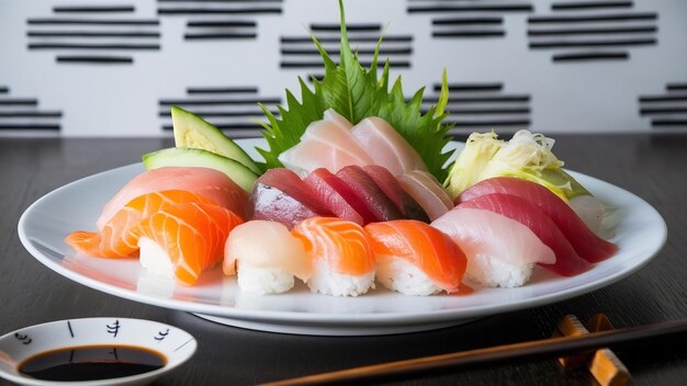 Conjunto de sushi sashimi