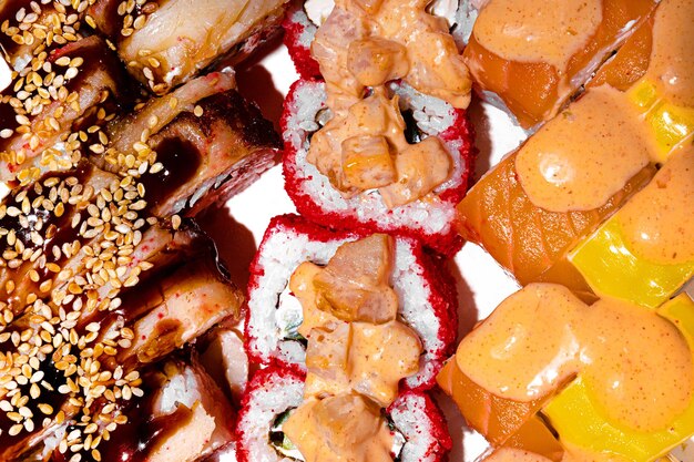 Foto conjunto de sushi