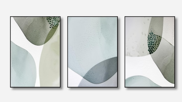 Conjunto de três fundos abstratos padrões de arte geométrica ilustrações