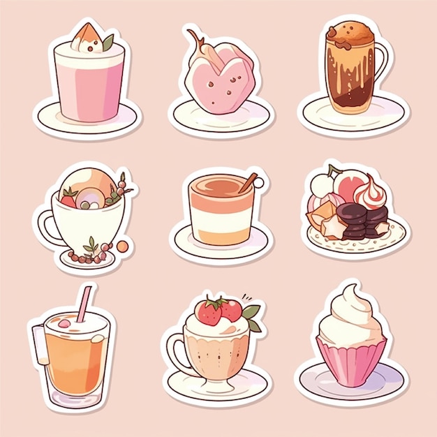 conjunto de dibujos animados del día internacional del café