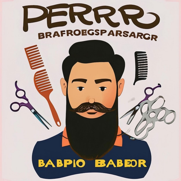 Conjunto de diferentes herramientas de barbería Silhueta de herramientas de barbero y peluquería