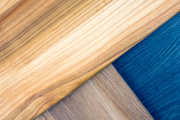 Conjunto de diferentes tablas de madera. fondo y textura natural