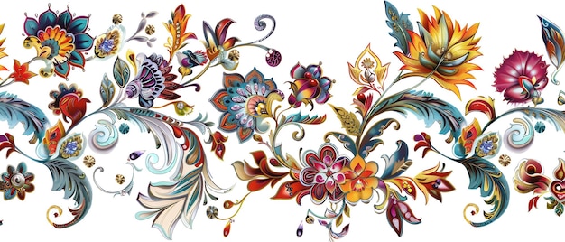 un conjunto de diseños florales coloridos con una flor grande