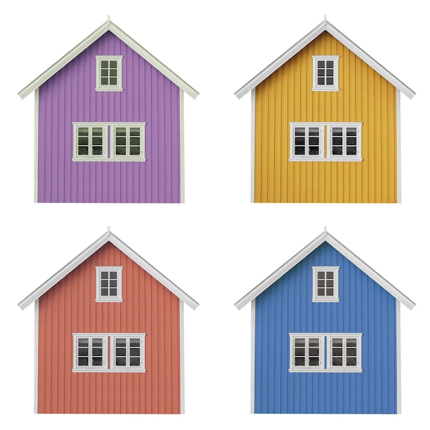 Conjunto de elementos de diseño de la cabina nórdica transparente png