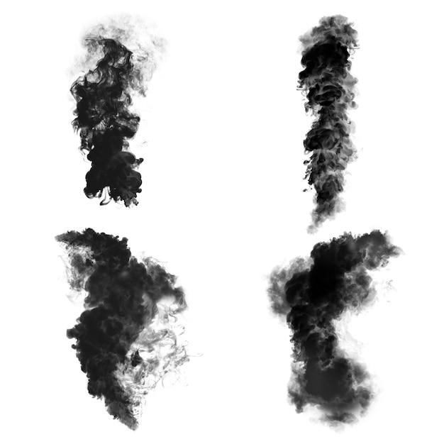 Conjunto de elementos de diseño para el efecto de humo negro