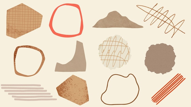 Conjunto de elementos de diseño de formas abstractas