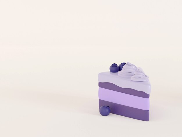 Conjunto de elementos de fiesta de cumpleaños de tortas de cumpleaños render 3d