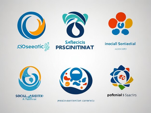 Conjunto de elementos ondulados abstractos Círculos remolinos y ondas con espacio de copia para su mensaje Banner diseños publicitarios plantillas identidad logotipo o fondos de pantalla