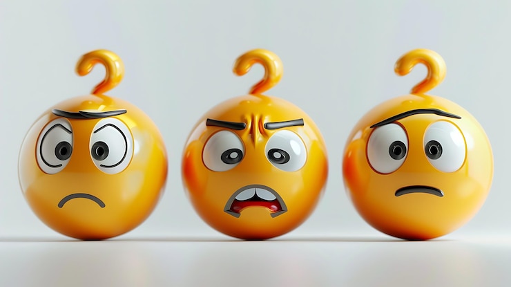 Foto conjunto de emoji con gancho en la cabeza