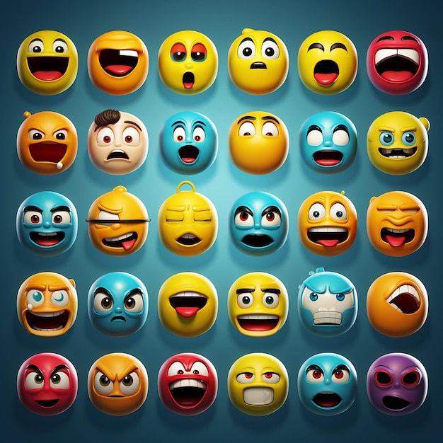 Foto conjunto de emoji